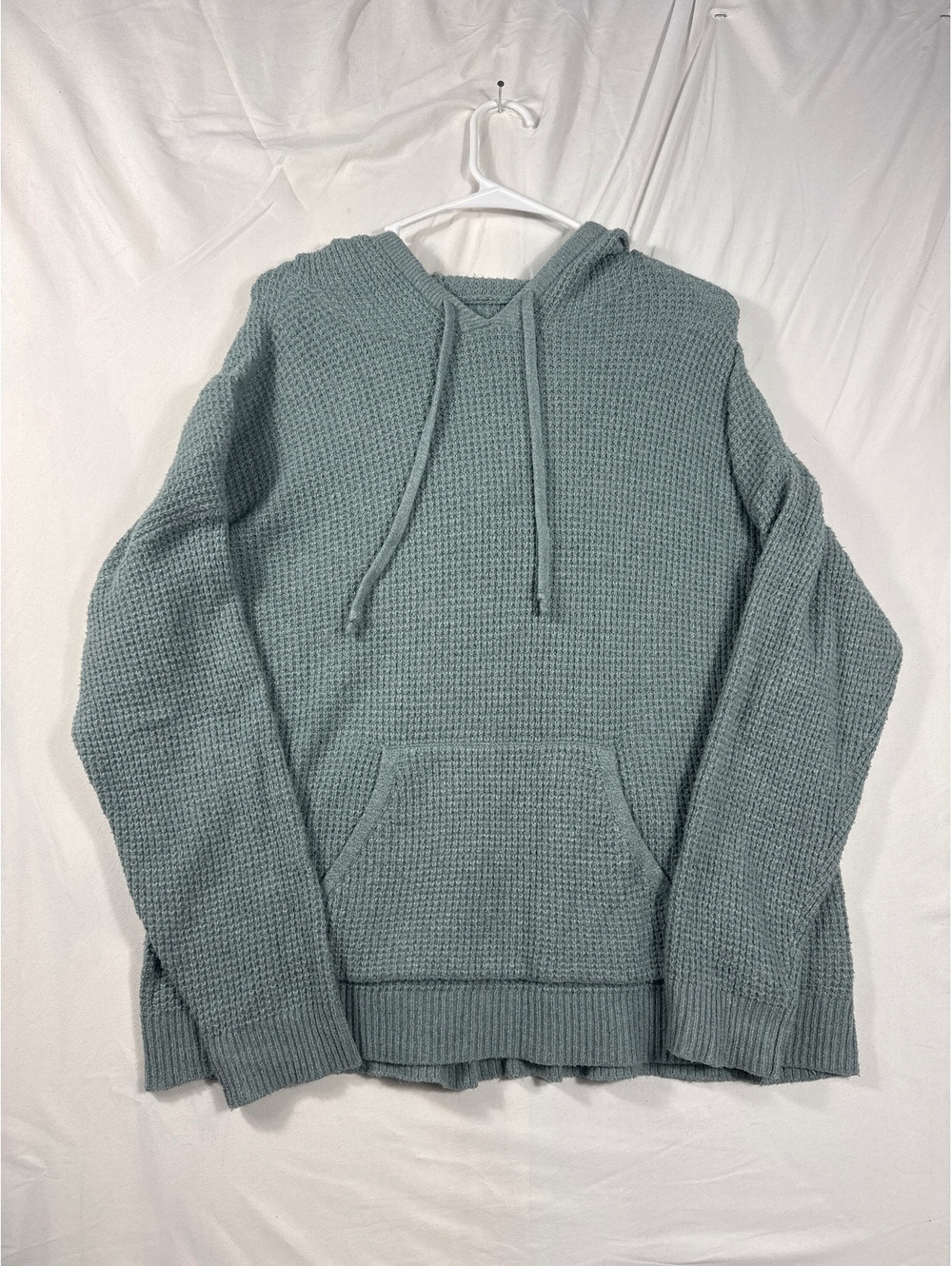 aerie Soft Knit Hoodie Sweater Size Small in Sage Green